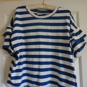 Universal Thread Tops - Universal Thread Striped Ruffle Sleeve Top EUC! Universal Thread Tops - Universal Thread Striped Ruffle Sleeve Top EUC!